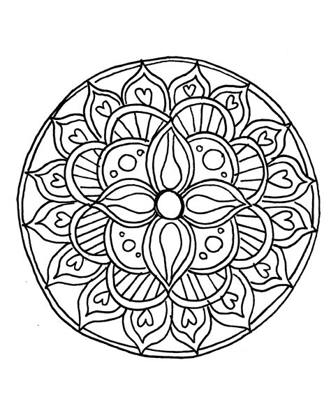 mandala art colouring pages